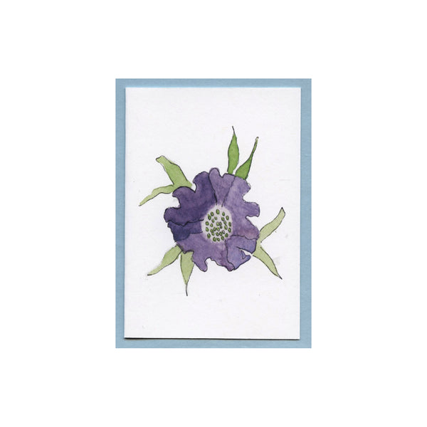 Blue Fama Flower Enclosure Card