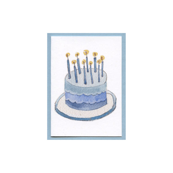 Wave Birthday Cake Enclosure Card