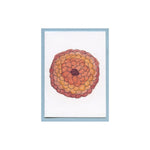 Pink Yellow Orange Zinnia Enclosure Card