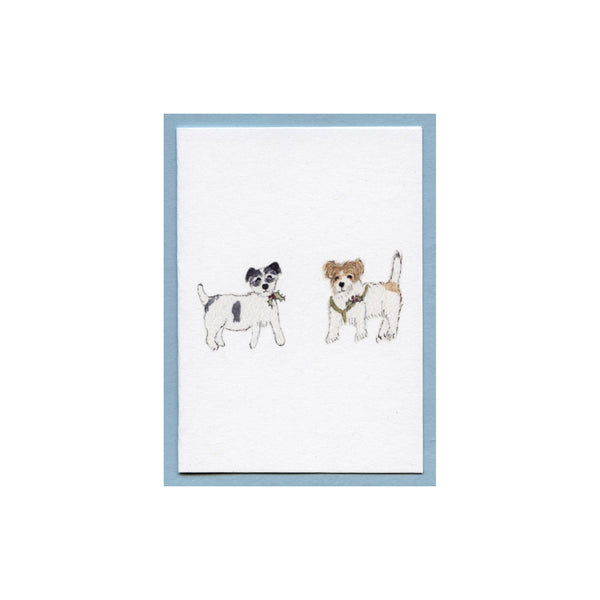 Annie & Henry Holly - Jack Russell Terrier Enclosure Card