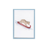 Sledding Bear - Enclosure Card