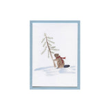 Beaver Cuts Down a Christmas Tree - Enclosure Card
