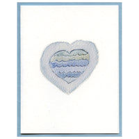 Water Heart Blank Card