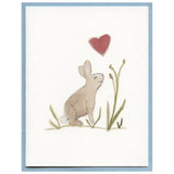 New England Cotton Tail Spring Grass Blank Card