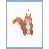 Red Squirrel Love Blank Card