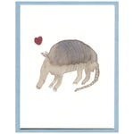 Armadillo Love Blank Card