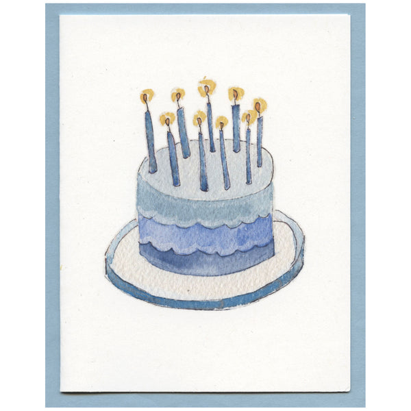 Wave Birthday Cake Blank Card