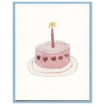 Sweet Heart Birthday Cake Blank Card