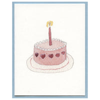 Sweet Heart Birthday Cake Blank Card