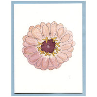 Blush Zinnia Blank Card