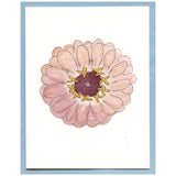 Blush Zinnia Blank Card