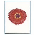 Spicy Orange Zinnia Blank Card