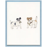 Annie & Henry Holly - Jack Russell Terrier Blank Card