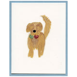 Bebe and Her Christmas Tennis Ballies - Golden Retriever Blank Card