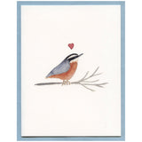 Red-Breasted Nuthatch Love - Blank Card