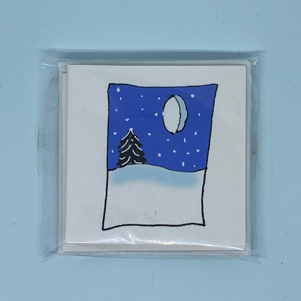 Winter Snow Mini Card 5 Pack