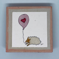 Hedgehog & Love Balloon Tiny Print