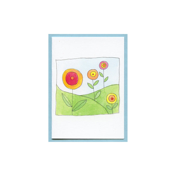 Lollipop Flowers in the Hills Enclosure Card