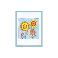 Ruffled Lollipop Flowers Enclosure Card