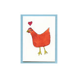 Red Chicken Enclosure Card