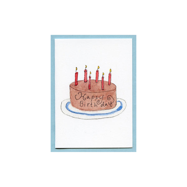 Happy Birthday Chocolate Cake Enclosure Card