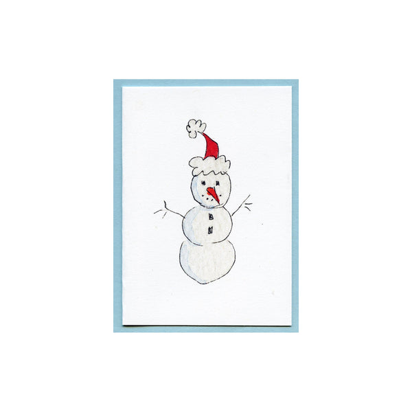 Snowman Santa Enclosure Card
