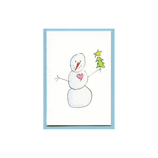 Love Snowman Tree Enclosure Card
