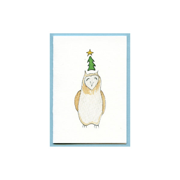 Christmas Tree Owl Enclosure Card