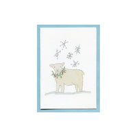 Snow Flake Lamb Enclosure Card